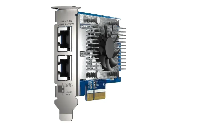QNAP QXG-10G2T-X710 - dvouportová rozšiřující 10GbE (Intel X710) karta pro PC i QNAP NAS