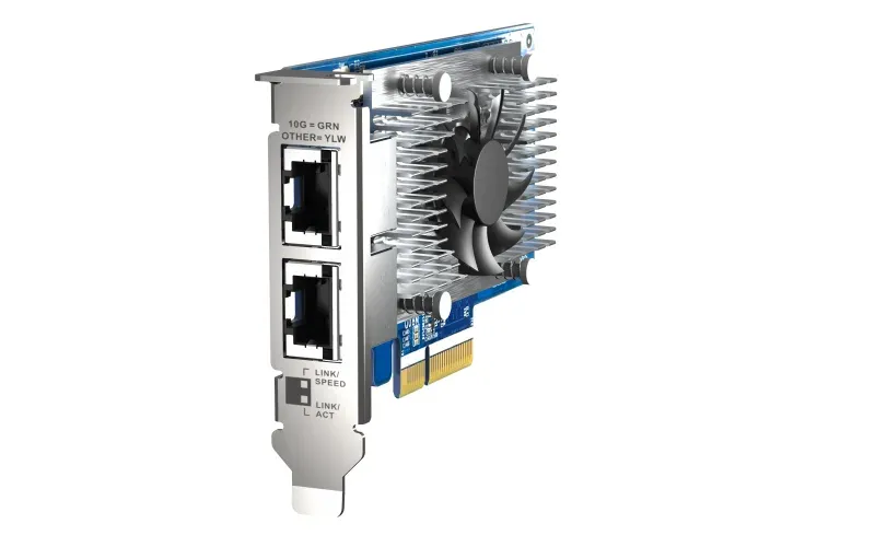 QNAP QXG-10G2T-X710 - dvouportová rozšiřující 10GbE (Intel X710) karta pro PC i QNAP NAS