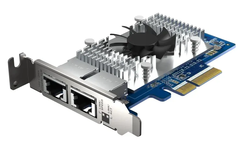 QNAP QXG-10G2T-X710 - dvouportová rozšiřující 10GbE (Intel X710) karta pro PC i QNAP NAS