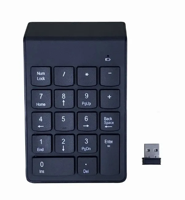 Gembird Numerická klávesnice KPD-W-02, USB, bezdrátová, černá
