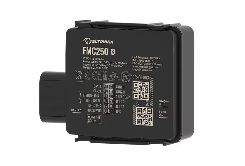 TELTONIKA TELEMATICS FMC250 – voděodolný lokátor 4G LTE Cat 1 s integrovaným pro