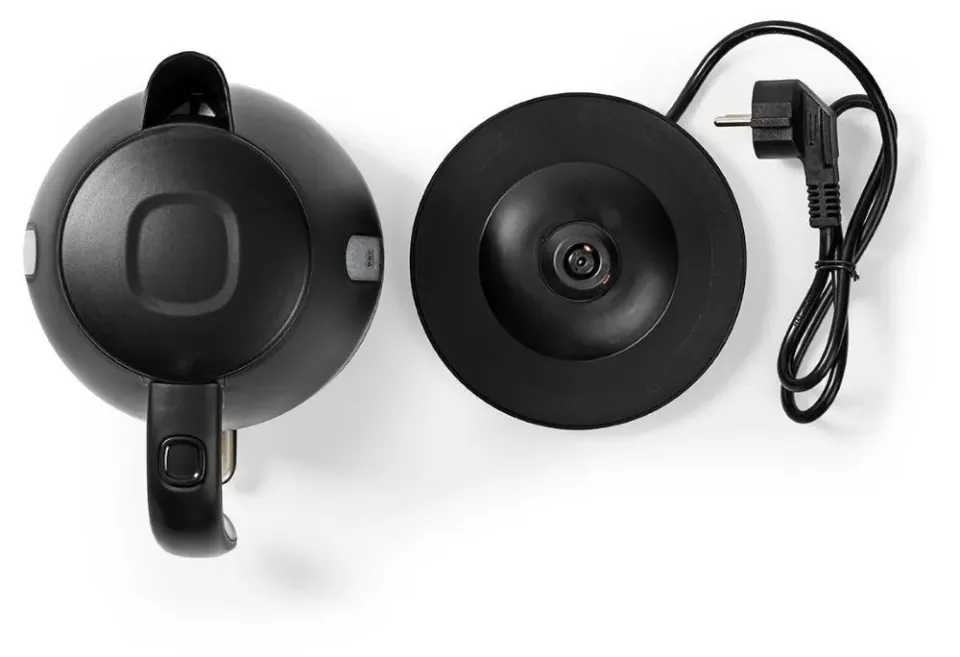 Nedis KAWK300EBK - Rychlovarná konvice | 1.0 l | Plast | Černá | Otočný o 360 st