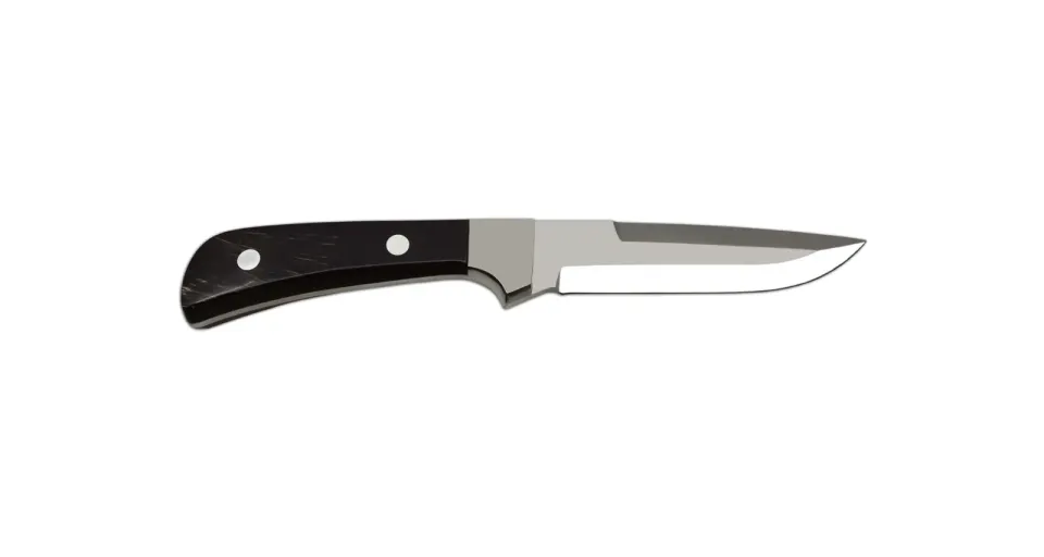 Lovecký nůž LES úzký - 398 materiál držadla - střenky buvolí roh
