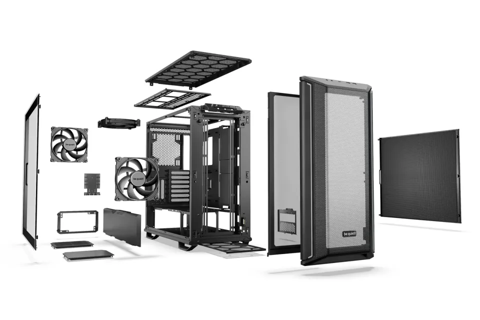 Be quiet! skříň DARK BASE 701 / MidT / bez zdroje / 3x140mm fan / ARGB / 1x USB-C + 2x USB3 / průhledná bočnice / černá