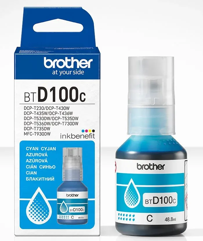 Brother BT-D100C (inkoust cyan, 5 000 str.)