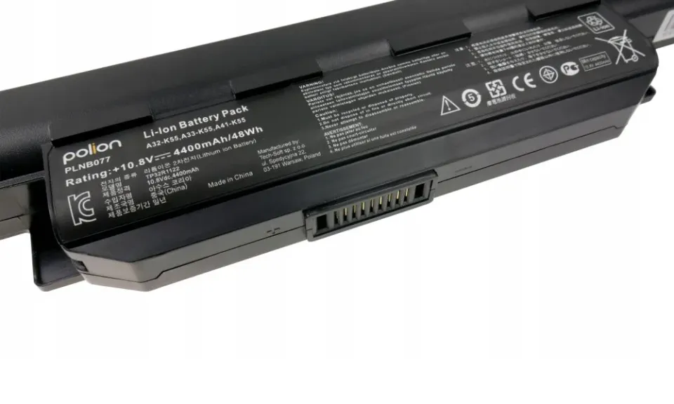 TRX Baterie Polion A32-K55 pro notebooky ASUS A45 A55 A75 F55 K45 K55A K55VD K75 - 4400mAh 48Wh /neoriginální