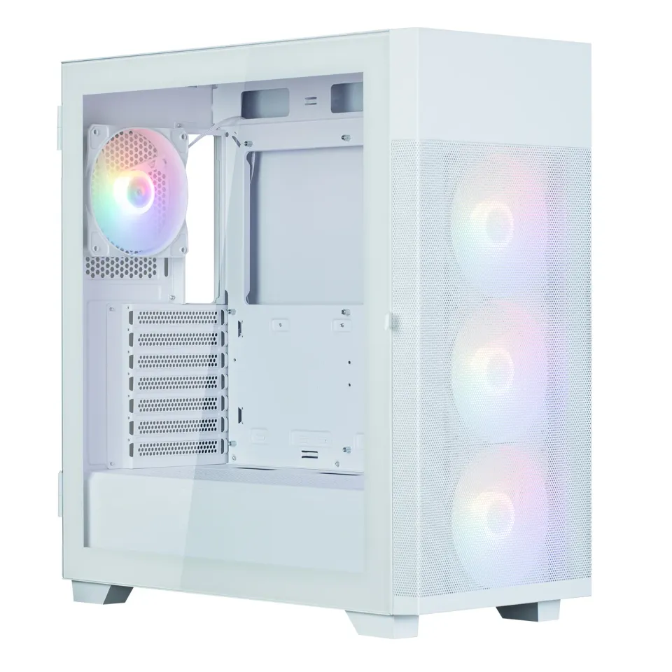 Zalman skříň S5 Neo White / ATX / 4x 120mm RGB Fan / USB 3.0 / USB 2.0 / bílá