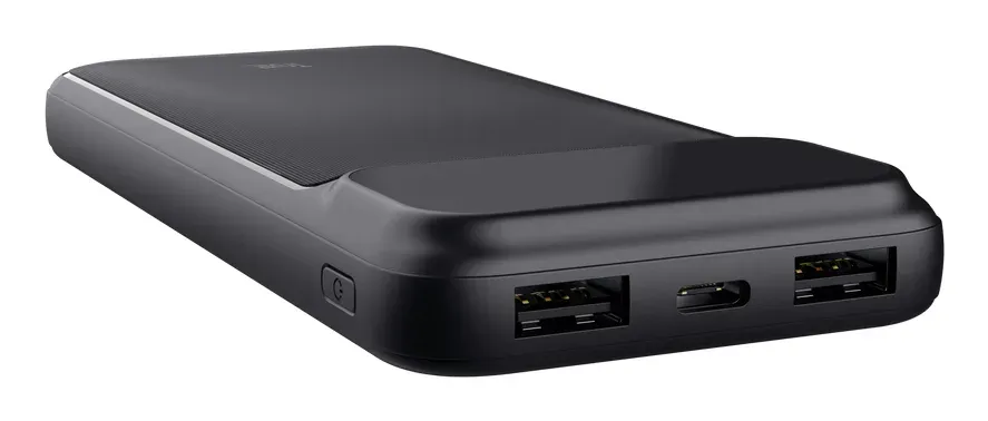 TRUST Powerbanka Avala, 10000 mAh, 1xUSB-C + 2xUSB, černá