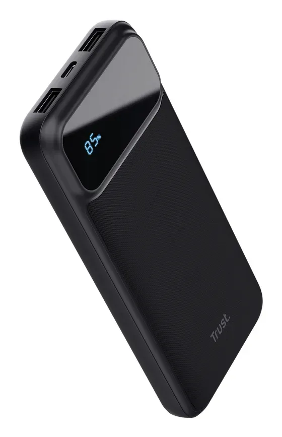 TRUST Powerbanka Avala, 10000 mAh, 1xUSB-C + 2xUSB, černá