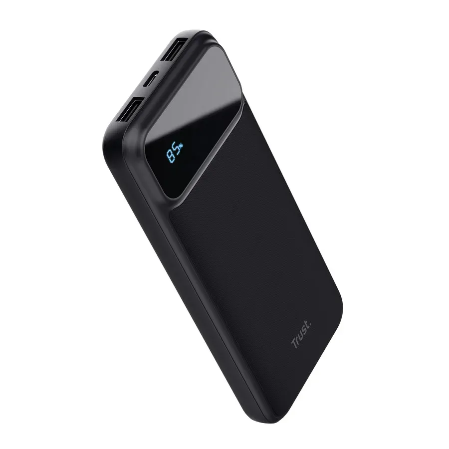 TRUST Powerbanka Avala, 10000 mAh, 1xUSB-C + 2xUSB, černá