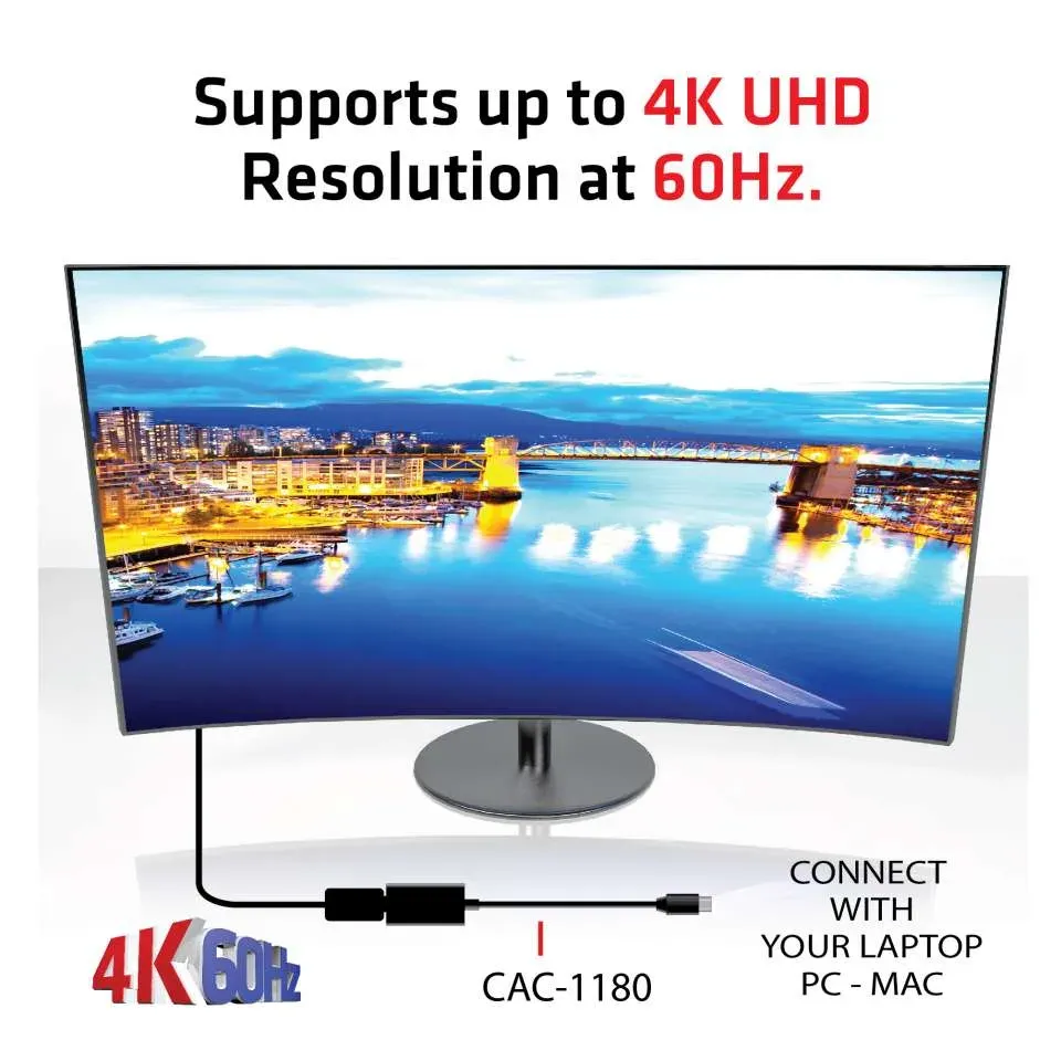 Club3D Adaptér aktivní mini DisplayPort 1.4 na HDMI 2.0b, HDR (M/F), 16cm