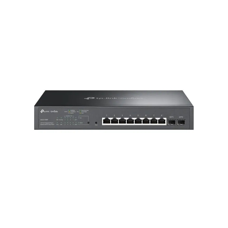 TP-LINK TL-SG2210MP JetStream 10-Port Gigabit Smart Switch with 8-Port PoE+