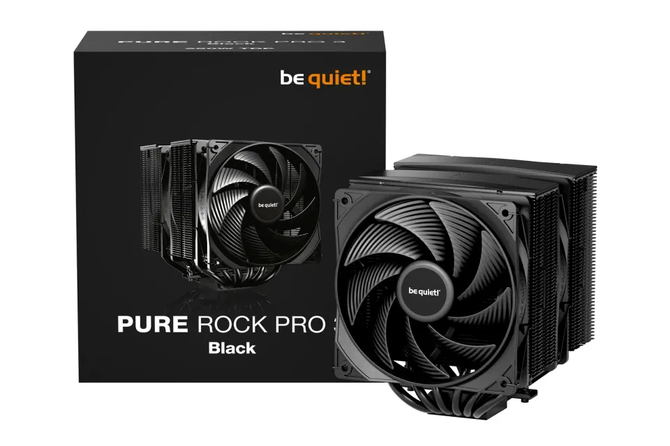 Be quiet! chladič CPU PURE ROCK PRO 3 Black / 2x120mm PWM fan / 6xheatpipe / černý