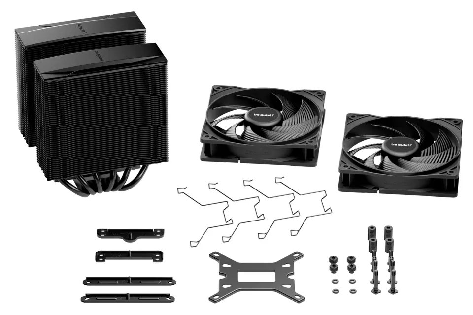 Be quiet! chladič CPU PURE ROCK PRO 3 Black / 2x120mm PWM fan / 6xheatpipe / černý