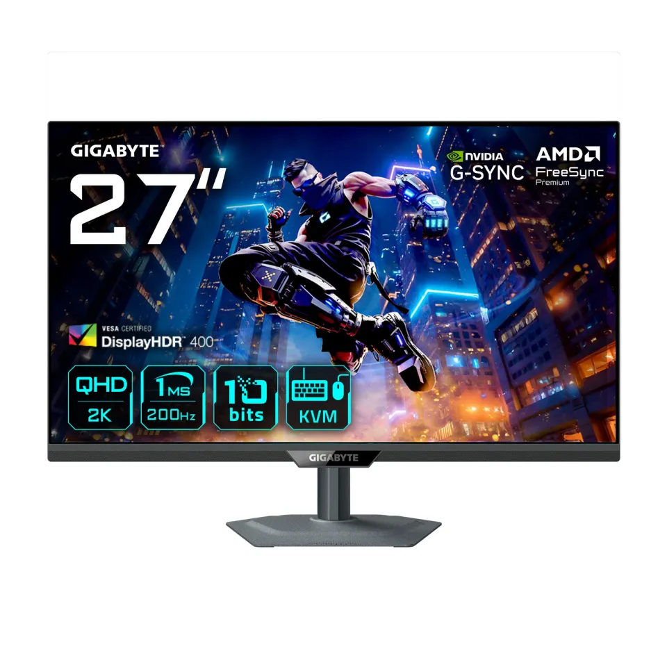 GIGABYTE LCD - 27" Gaming monitor M27Q2 QD, IPS, 2560 x 1440 QHD, 200Hz, 1000:1, 350cd/m2, 1ms, 2xHDMI, 1xDP