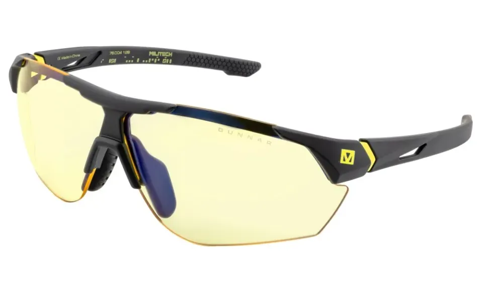 GUNNAR kancelářske/herní brýle CYBERPUNK MILITECH ONYX SIGNAL YELLOW* jantarová* BLF 65* GUNNAR Focus