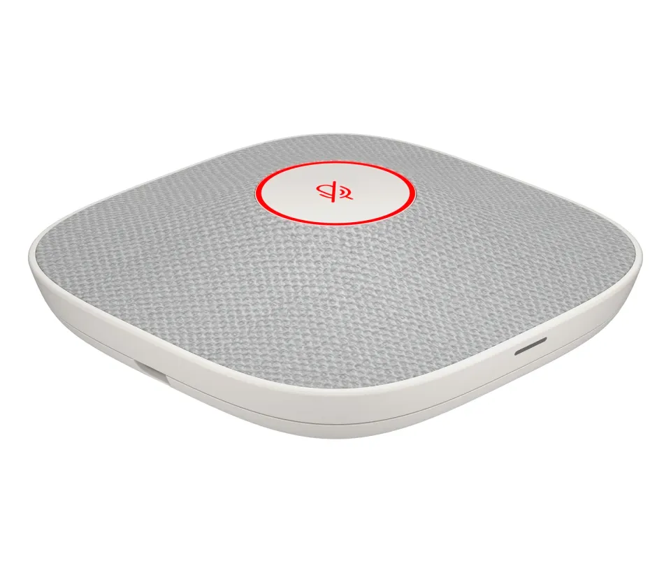 HP Poly Studio A2 White Table Microphone w/ Mounting Plate I/O cables
