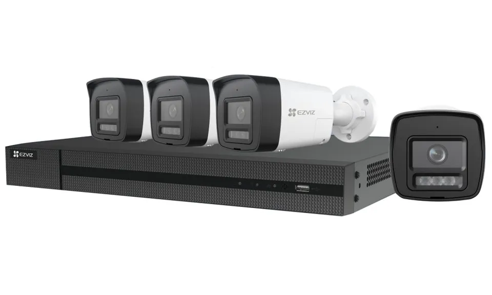 EZVIZ X5K PoE KIT/ bullet/ 8Mpix/ 1x 8CH NVR X5K/ 4x IP kamera H3K/ HDMI/ VGA/ USB/ LAN/ SATA + 2TB HDD