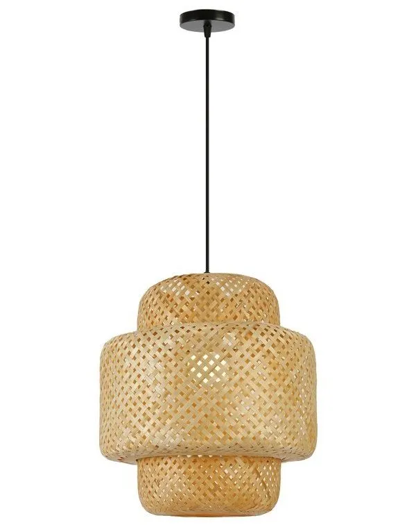 IMMAX BOHO HILO designové závěsné svítidlo, D38cm, E27. bambus