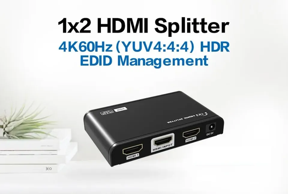 PremiumCord HDMI 2.0 splitter 1-2 porty, 4K x 2K/60Hz, FULL HD, 3D, černý