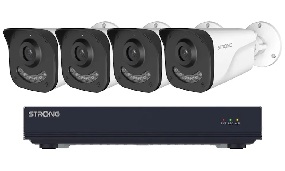 STRONG BUL05DL0-P PoE KIT/ Bullet/ 5Mpix/ 1x NVR NVR1120-8P/ 4x IP kamera BUL05DL0-P/ HDMI/ VGA/ USB/ LAN