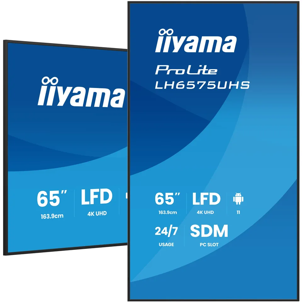 65" iiyama LH6575UHS-B2AG: IPS,4K UHD,Android,24/7