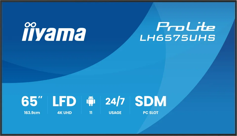 65" iiyama LH6575UHS-B2AG: IPS,4K UHD,Android,24/7