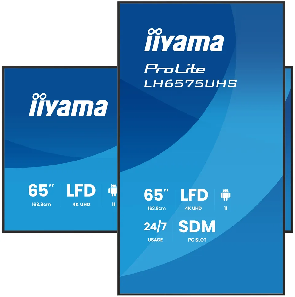 65" iiyama LH6575UHS-B2AG: IPS,4K UHD,Android,24/7