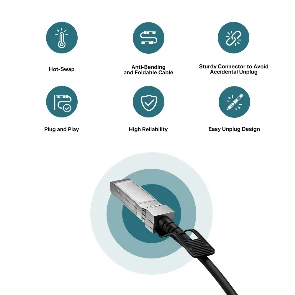 TP-Link TL-SM5220-1M - SFP+ DAC kabel, 10Gbps, 1m