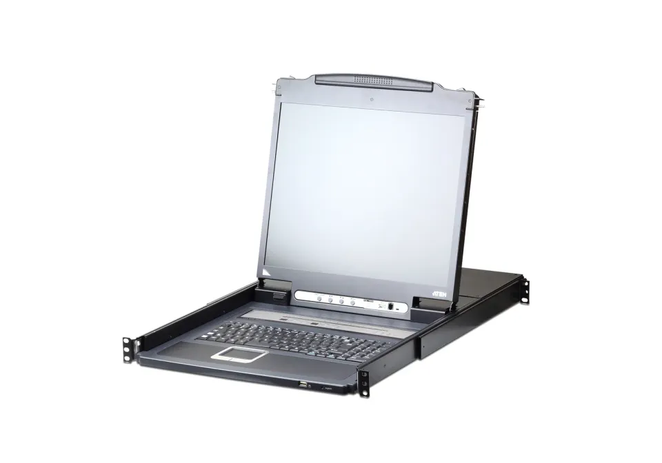 ATEN CL5708IN 8-Port PS/2-USB VGA 19" LCD KVM over IP Switch with Daisy-Chain Po
