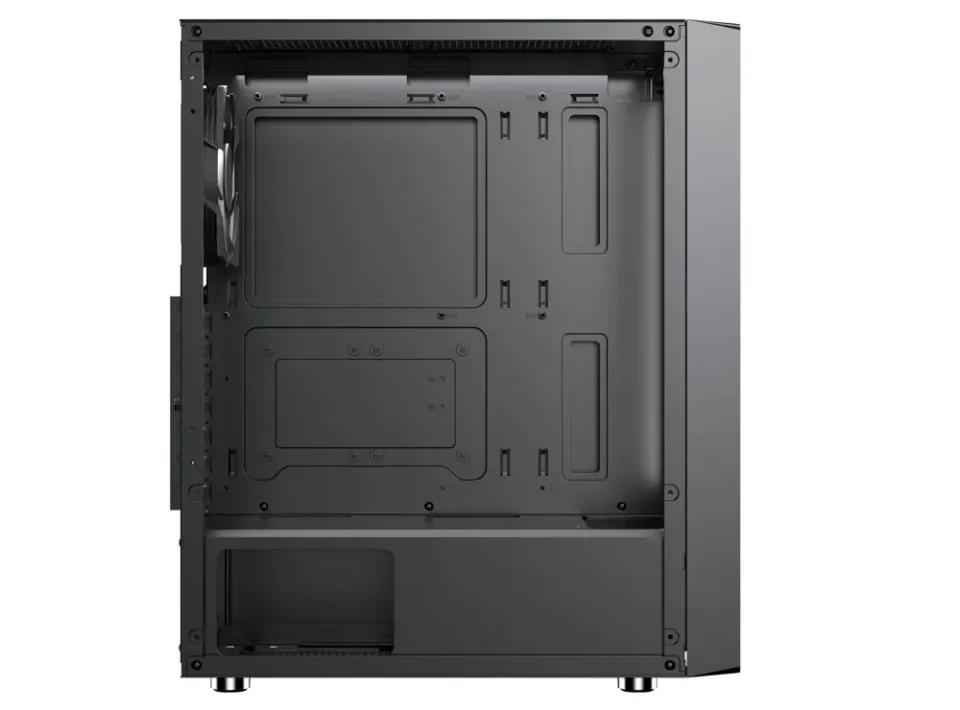 1stCOOL Middle Tower GAMER 4, ATX black černý, bez zdroje, fulltower ATX (USB3+ Audio+ Transparentní bočnice) (PC case)