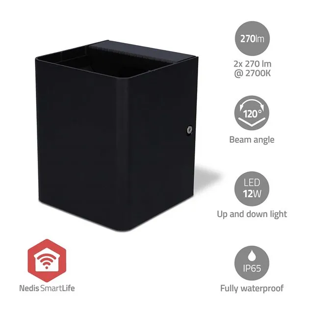 Nedis ZBLOW10RGBW - Venkovní světlo Smartlife| 2 x 270 lm | Zigbee 3.0 | 12 + 4