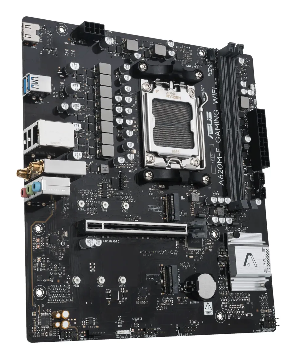 ASUS MB Sc AM5 A620M-F GAMING WIFI, AMD A620, 2xDDR5, 1xHDMI, mATX