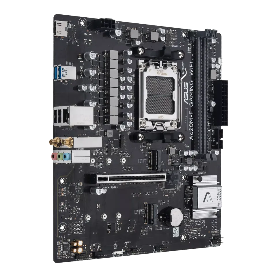 ASUS MB Sc AM5 A620M-F GAMING WIFI, AMD A620, 2xDDR5, 1xHDMI, mATX