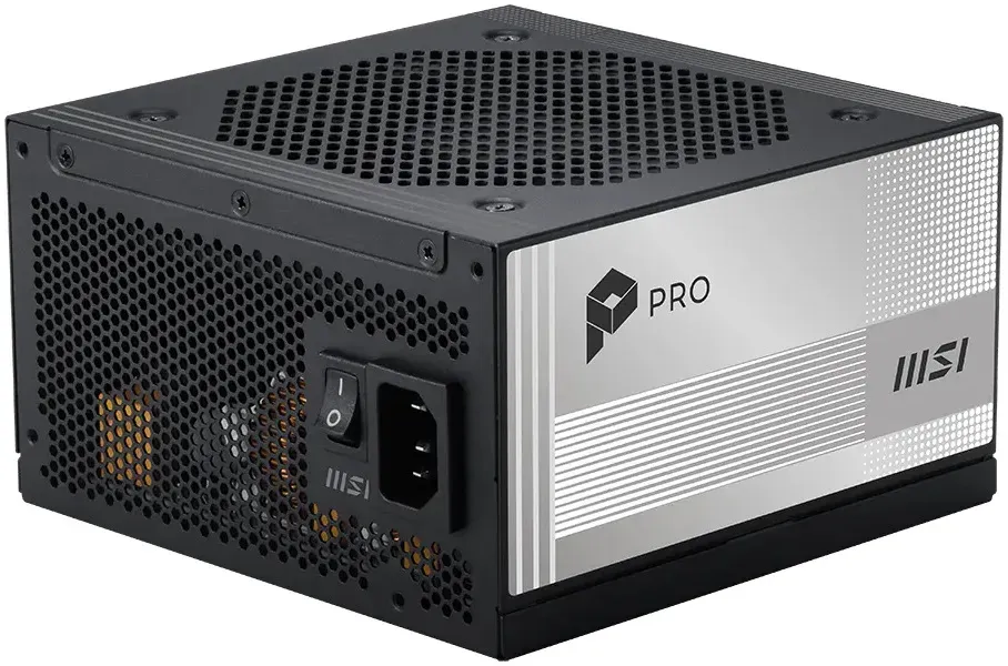 MSI zdroj PRO A1000PL PCIE5/ 1000W/ ATX3.1/ akt. PFC/ 7 let celk. záruka/ 120mm fan/ modulární kabeláž/ 80PLUS Platinum