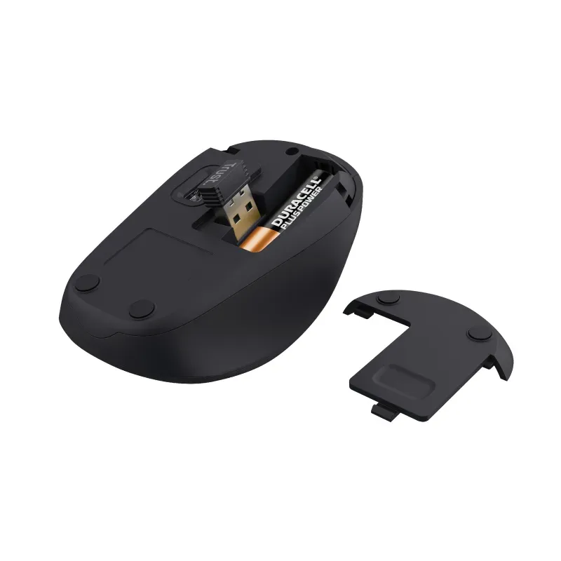 TRUST myš Yvi+ Wireless Mouse Eco Black, černá