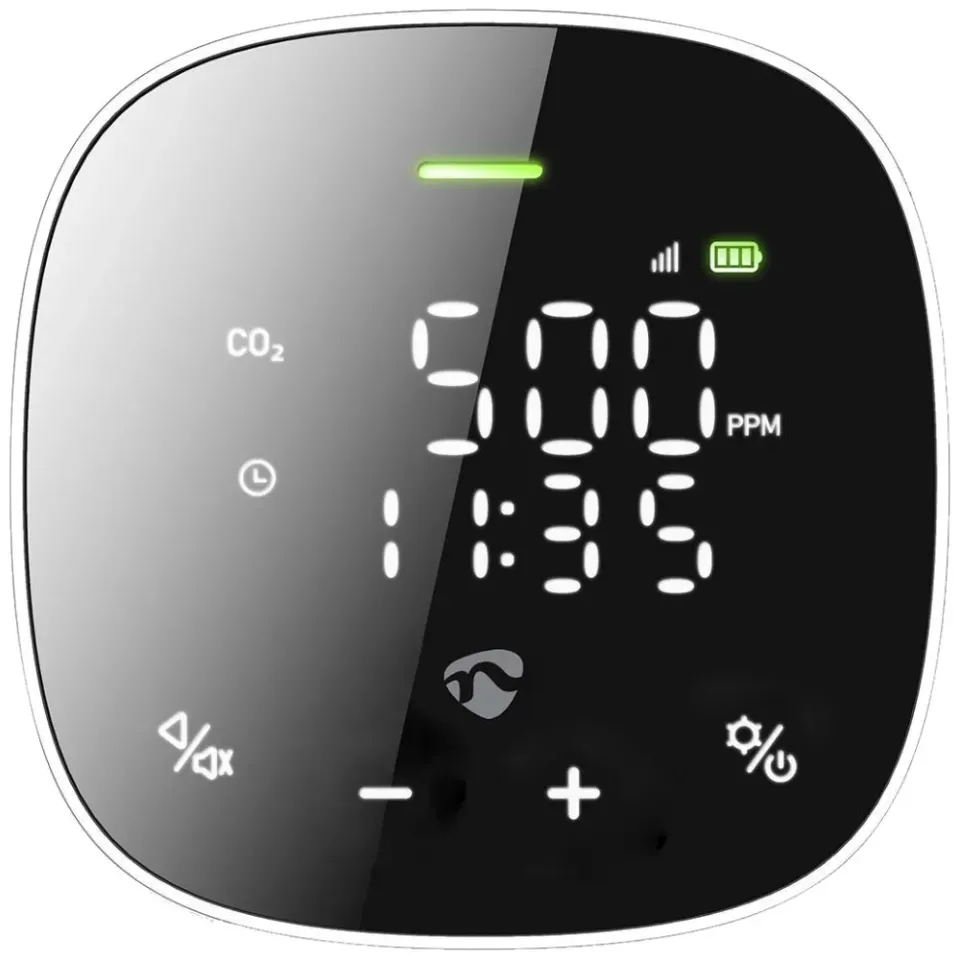 Nedis WIFISA20CBK - Monitor kvality ovzduší | SmartLife Wi-Fi | Oxid uhličitý (C