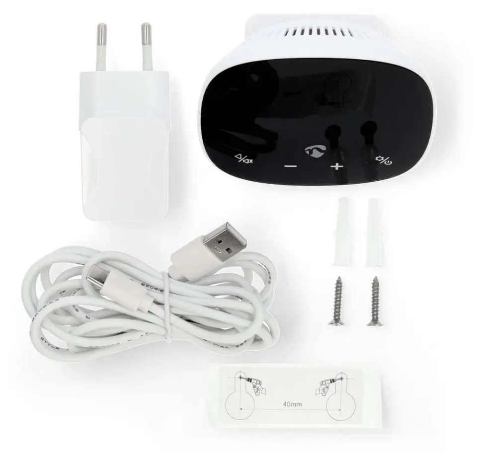 Nedis WIFISA20CBK - Monitor kvality ovzduší | SmartLife Wi-Fi | Oxid uhličitý (C