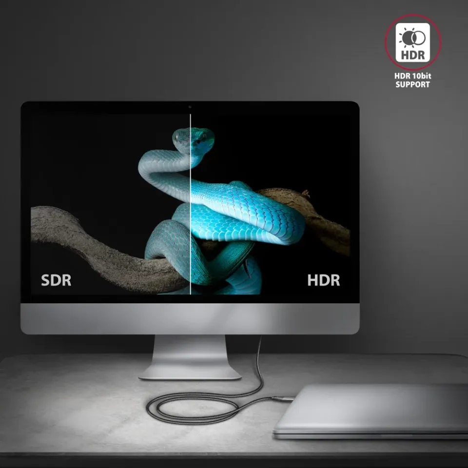 AXAGON RVC-HI2MC, USB-C -> HDMI 2.0A redukce / kabel 1,8m, 4K/60Hz