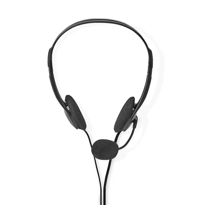 Nedis CHST100BK - PC sluchátka| Na Uši | Stereo | 2x 3.5 mm | Sklopný Mikrofon |