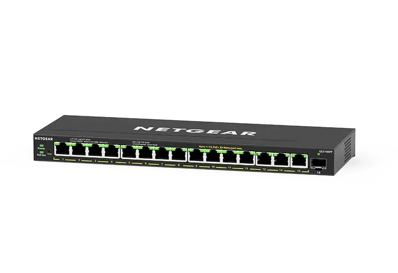 Netgear 16PT GE PLUS SWCH W/ POE+