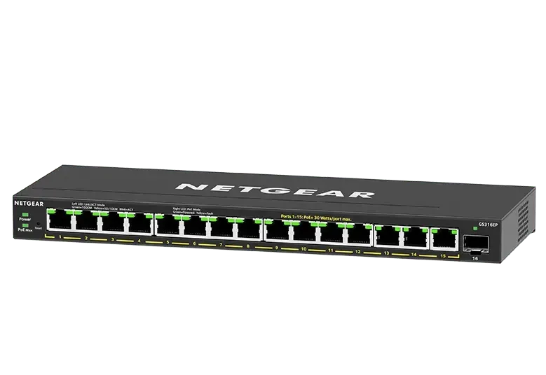 Netgear 16PT GE PLUS SWCH W/ POE+