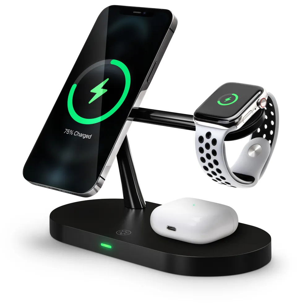 CONNECT IT MultiCharge 5 v 1 MagSafe Wireless Fast Charge bezdrátová nabíječka, (CWC-9010-BK)