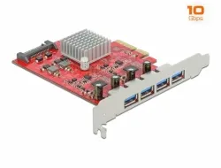 Delock PCI Express x4 Karta na 4 x externí SuperSpeed USB 10 Gbps (USB 3.2 Gen 2