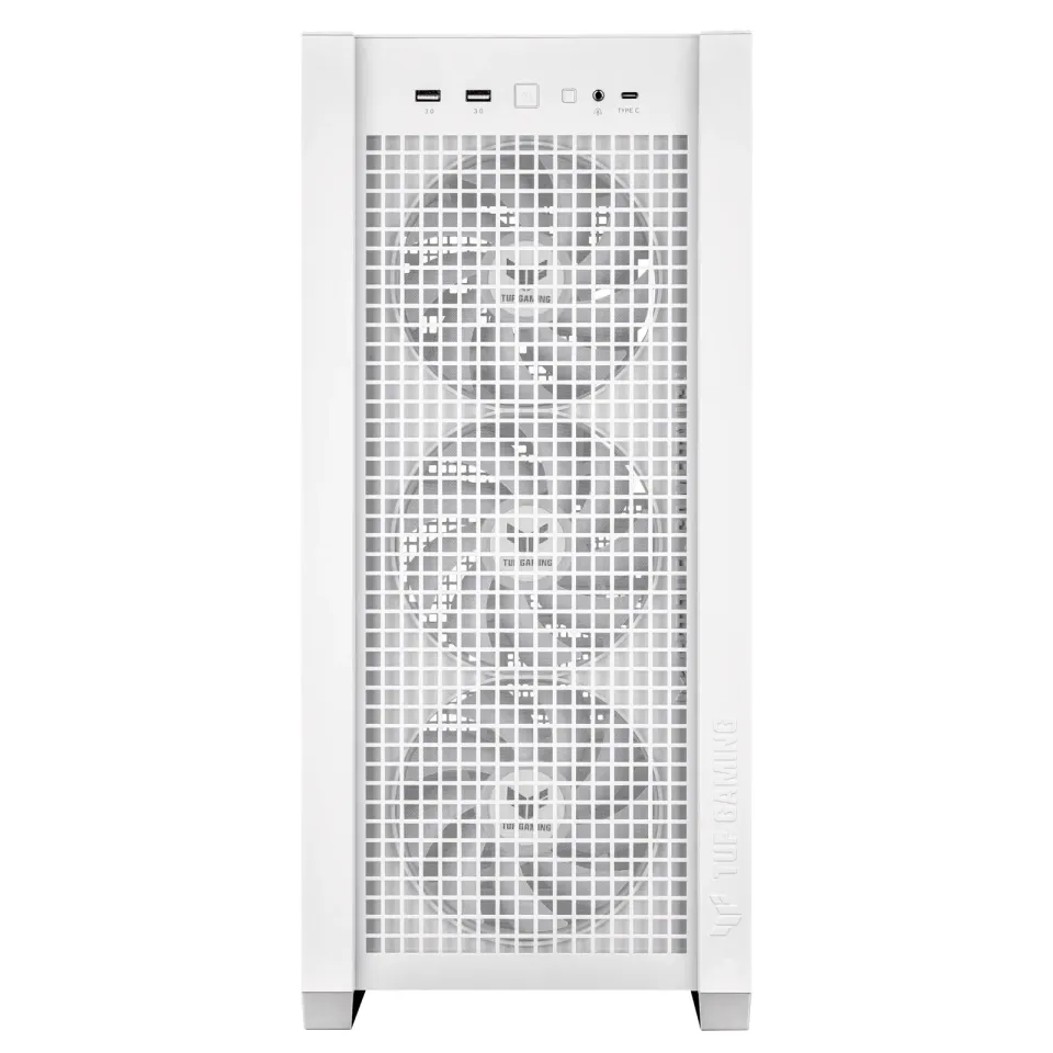 ASUS case TUF GAMING CASE (GT302) TG, Mid Tower, 4x 140mm ARGB Fan, bílá