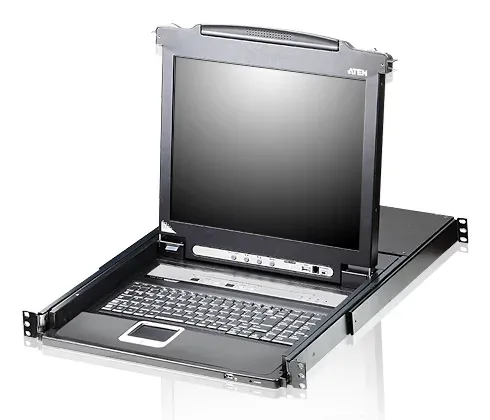 ATEN CL5716N SINGLE RAIL 16P PS/2-USB LCDKVMP 19INCH W/LED LIGHT/USA KB/EU