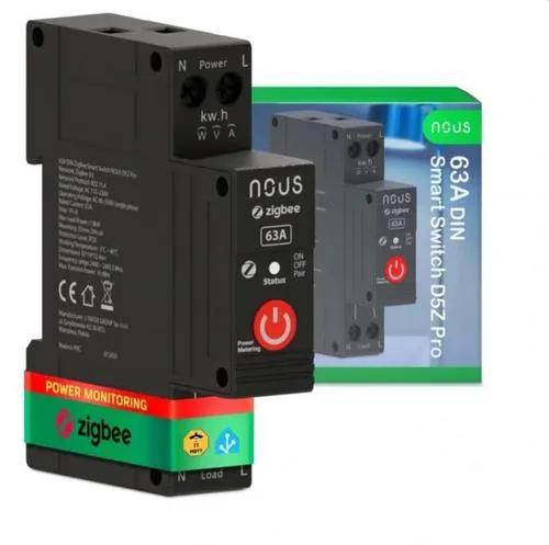 NOUS D5Z DIN, ZigBee Smart spínač, 32A, max 63A