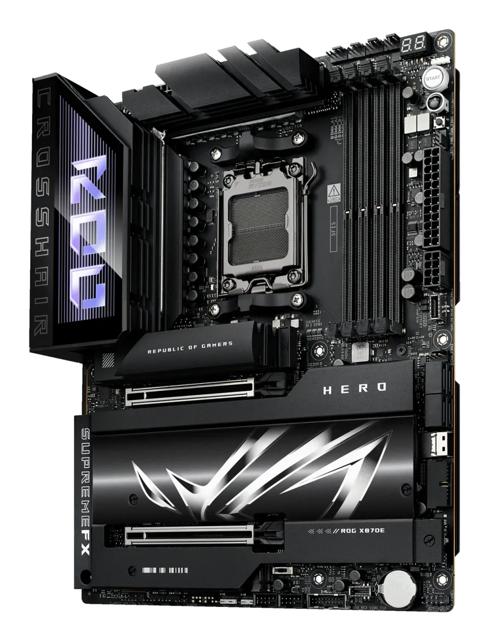 ASUS MB Sc AM5 ROG CROSSHAIR X870E HERO, AMD X870, 4xDDR5, 1xHDMI, 2xUSB4, WiFi