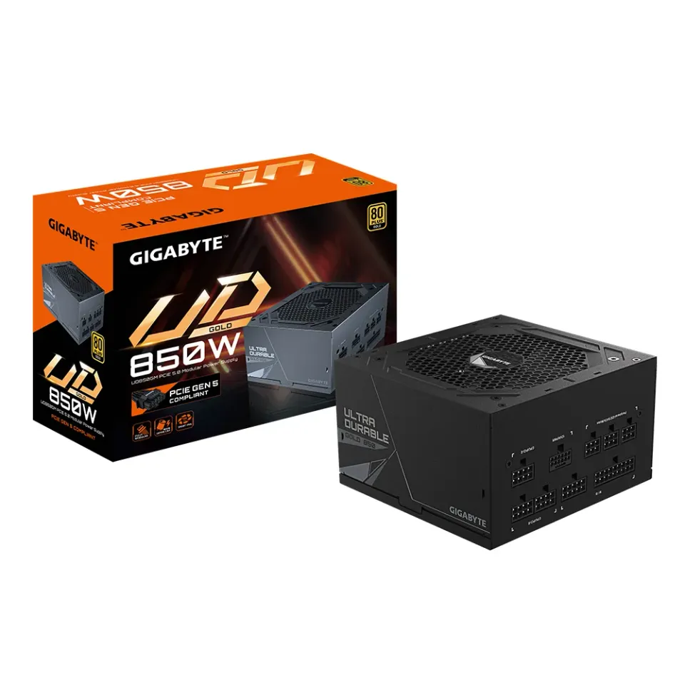 GIGABYTE zdroj UD850GM, 850W, 80plus gold, modular, 120 mm fan