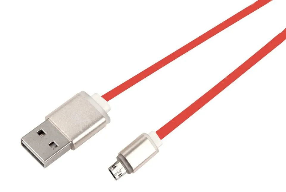 Net-X kabel Micro USB to USB Nabíjení/Synchronizace, oboustranné konektory - červený